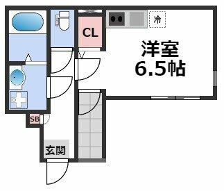 アミュゼ｜大阪府大阪市東成区中本５丁目(賃貸アパート1K・1階・20.01㎡)の写真 その2