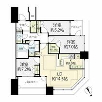 スカイズタワー＆ガーデン  ｜ 東京都江東区豊洲６丁目（賃貸マンション3LDK・7階・83.58㎡） その2