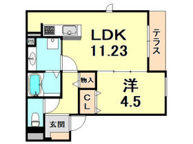 兵庫県西宮市宮西町（賃貸アパート1LDK・1階・40.94㎡） その2