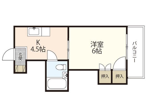 レスポワール東高須 0309｜広島県広島市西区庚午北２丁目(賃貸マンション1DK・3階・23.00㎡)の写真 その2