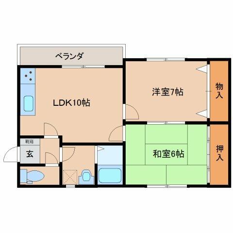 ヴェルデコート真菅 303｜奈良県橿原市中曽司町(賃貸マンション2LDK・2階・58.40㎡)の写真 その2