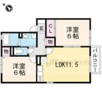 滋賀県甲賀市水口町八光（賃貸アパート2LDK・2階・53.76㎡） その2