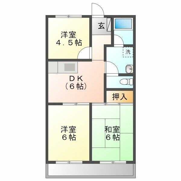 ハウゼ永勝 202｜岐阜県岐阜市北鶉１丁目(賃貸アパート3LDK・2階・48.60㎡)の写真 その2