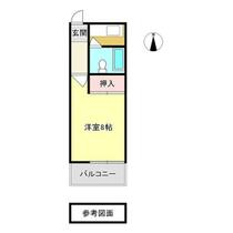 メゾンド泉 202 ｜ 栃木県宇都宮市平出町（賃貸アパート1K・2階・23.14㎡） その2