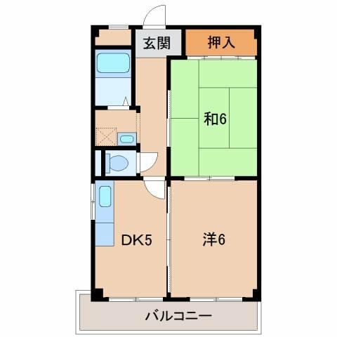 マンションＫＥＩＨＯ｜和歌山県和歌山市松島(賃貸マンション2DK・2階・41.00㎡)の写真 その2