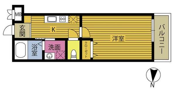 レガーロ富士見 202｜大分県別府市富士見町(賃貸マンション1K・2階・25.23㎡)の写真 その2