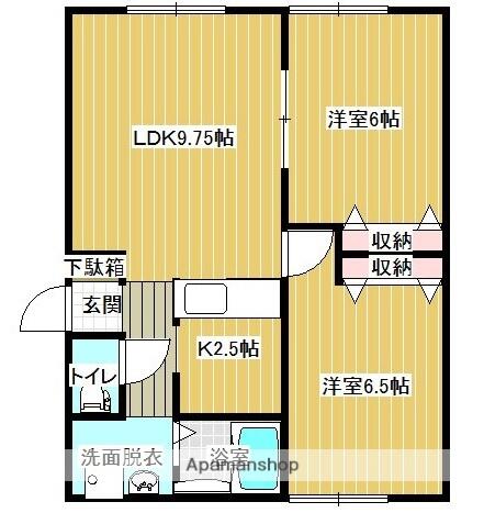 秋田県横手市明永町(賃貸アパート2LDK・2階・52.17㎡)の写真 その2