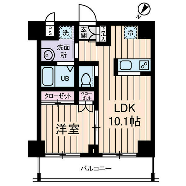 プレデパルク３ 0202｜東京都板橋区大山西町(賃貸マンション1LDK・2階・33.62㎡)の写真 その2