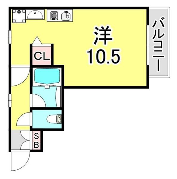 フィオーレ鷹取町｜兵庫県神戸市須磨区鷹取町３丁目(賃貸アパート1R・2階・28.57㎡)の写真 その2