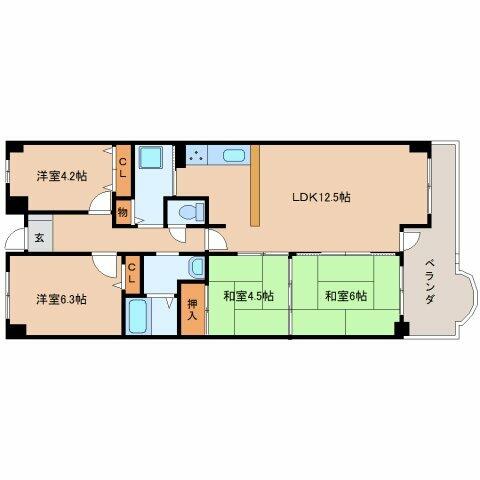 奈良県北葛城郡上牧町大字上牧(賃貸マンション4LDK・2階・77.60㎡)の写真 その2