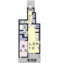 クールメゾン 101 ｜ 静岡県浜松市中央区神田町（賃貸アパート1LDK・1階・40.25㎡） その2