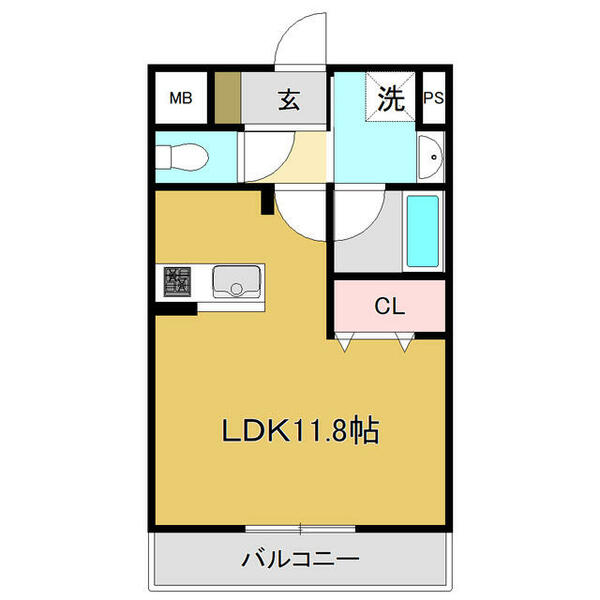 ソレイユａ 303｜高知県高知市薊野西町２丁目(賃貸マンション1R・3階・30.19㎡)の写真 その2