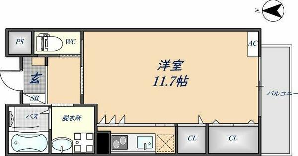 ガーデンサイドゆうゆう 102｜大阪府東大阪市川田１丁目(賃貸アパート1K・1階・36.19㎡)の写真 その2