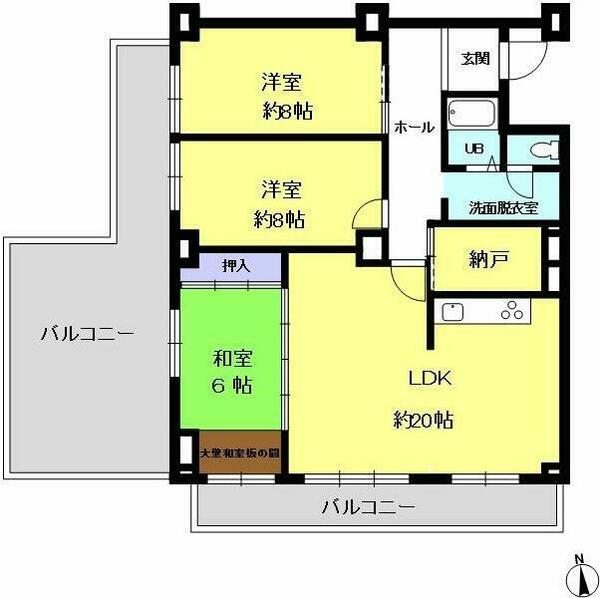 ２面バルコニー？日当たり良好です♪全室収納有♪