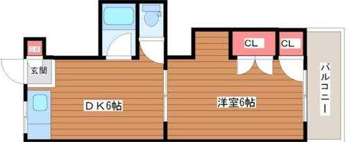 ル・クレアＫ505の間取り