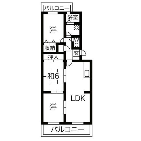 アネックス三苫Ⅱ 102｜福岡県福岡市東区和白６丁目(賃貸マンション3LDK・1階・69.70㎡)の写真 その2