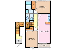 プレ　クラージュ　Ⅰ棟 202 ｜ 三重県伊勢市一色町（賃貸アパート2LDK・2階・57.02㎡） その2