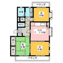 エスティームハイツ  ｜ 埼玉県所沢市西新井町（賃貸マンション3DK・2階・57.78㎡） その2