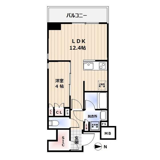 ウエリスアーバン中野坂上 0407｜東京都中野区中央２丁目(賃貸マンション1LDK・4階・40.32㎡)の写真 その2