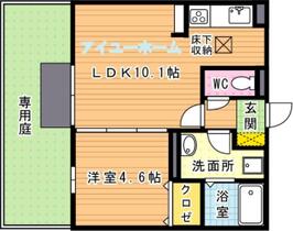 Ｐｏｌｏｎｉａ　Ｗａｋａｍａｔｓｕ　Ｂ棟（ポロニア若松）  ｜ 福岡県北九州市若松区用勺町（賃貸アパート1LDK・1階・35.05㎡） その2