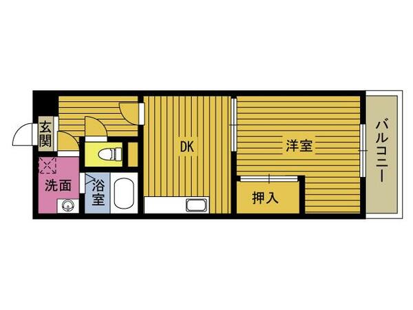 サウスグランコート 206｜大分県大分市大字賀来(賃貸マンション1DK・2階・35.70㎡)の写真 その2