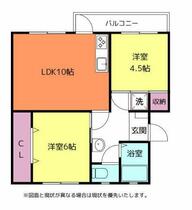 五福ユニバーシティ 105 ｜ 富山県富山市下野新（賃貸マンション2LDK・1階・46.49㎡） その2