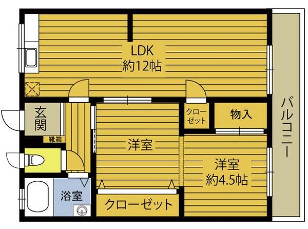 ＡＰ　ＨＩＯＫＡ 406｜大分県大分市日岡３丁目(賃貸マンション2LDK・4階・49.00㎡)の写真 その2