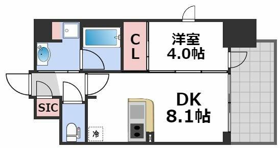 エステムコート谷町九丁目｜大阪府大阪市天王寺区生玉前町(賃貸マンション1DK・9階・32.24㎡)の写真 その2