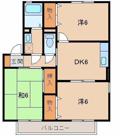 ハイツセリーヌ｜和歌山県海南市名高(賃貸アパート3DK・2階・55.44㎡)の写真 その2