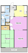 バームハイツ 205 ｜ 静岡県浜松市中央区安松町（賃貸マンション2LDK・2階・49.14㎡） その2