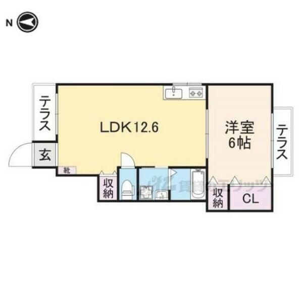 大阪府枚方市宮之阪３丁目(賃貸アパート1LDK・1階・43.47㎡)の写真 その2