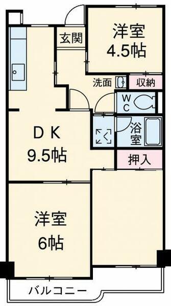 神奈川県横浜市青葉区荏田町(賃貸マンション3DK・3階・59.10㎡)の写真 その2