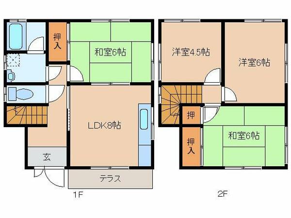 奈良県奈良市六条西２丁目(賃貸一戸建4LDK・--・81.20㎡)の写真 その2