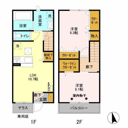 同じ建物の物件間取り写真 - ID:208009310311