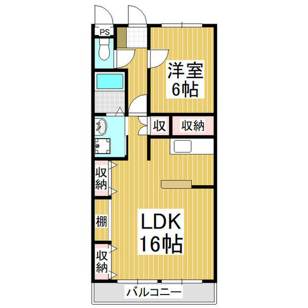 Ｓｕｒｐｌｕｓ　Ｔｈｒｅｅハイマート明金Ａ｜長野県飯田市松尾明(賃貸アパート1LDK・2階・54.65㎡)の写真 その2