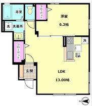 メイプル・ティンバーＩＶ 101 ｜ 東京都大田区本羽田１丁目（賃貸アパート1LDK・1階・44.53㎡） その2