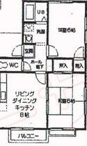 兵庫県尼崎市南武庫之荘９丁目（賃貸アパート2LDK・1階・45.61㎡） その2