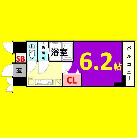 プレサンス名古屋幅下ファビュラス 204｜愛知県名古屋市西区幅下２丁目(賃貸マンション1K・3階・22.06㎡)の写真 その2