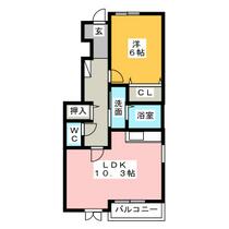 ハーベストガーデンⅡ  ｜ 愛知県清須市春日宮重町（賃貸アパート1LDK・1階・43.12㎡） その2