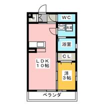 アムール大和  ｜ 愛知県稲沢市下津鞍掛１丁目（賃貸アパート1LDK・1階・33.61㎡） その2