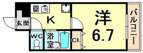 アクティ塚口 401 ｜ 兵庫県尼崎市塚口町１丁目（賃貸マンション1K・4階・22.32㎡） その2