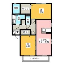 ＠ハウス  ｜ 愛知県小牧市中央５丁目（賃貸アパート2LDK・2階・57.93㎡） その2