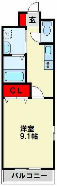 メゾンフルールＩＩＩ 101｜福岡県直方市大字感田(賃貸アパート1K・1階・31.02㎡)の写真 その2