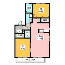 グランデール南山　Ｄ棟  ｜ 愛知県名古屋市瑞穂区春山町（賃貸アパート2LDK・1階・54.00㎡） その2