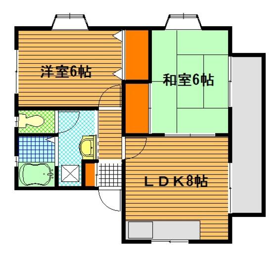 エクセラン水口｜広島県廿日市市佐方２丁目(賃貸アパート2LDK・1階・46.00㎡)の写真 その2