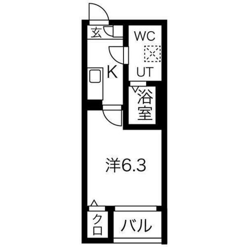 メイクスＲ矢田Ⅰ301の間取り