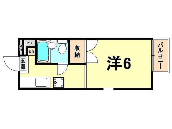 アメニティ夙川 201｜兵庫県西宮市若松町(賃貸アパート1K・2階・21.24㎡)の写真 その2