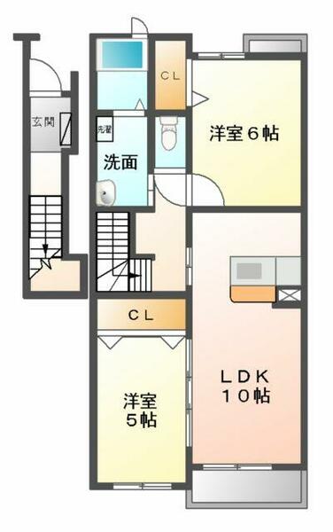 ラフレシールＫＭ 201｜愛知県一宮市あずら２丁目(賃貸アパート2LDK・2階・54.67㎡)の写真 その2