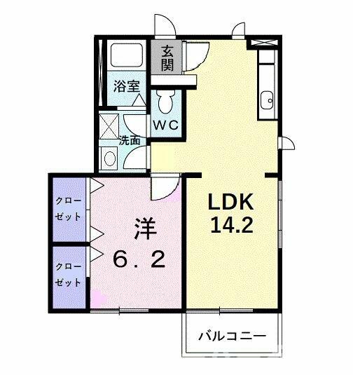 グレイスフル太田　Ｅ 101｜香川県高松市太田下町(賃貸アパート1LDK・1階・44.97㎡)の写真 その2