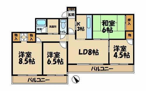 同じ建物の物件間取り写真 - ID:214051403495